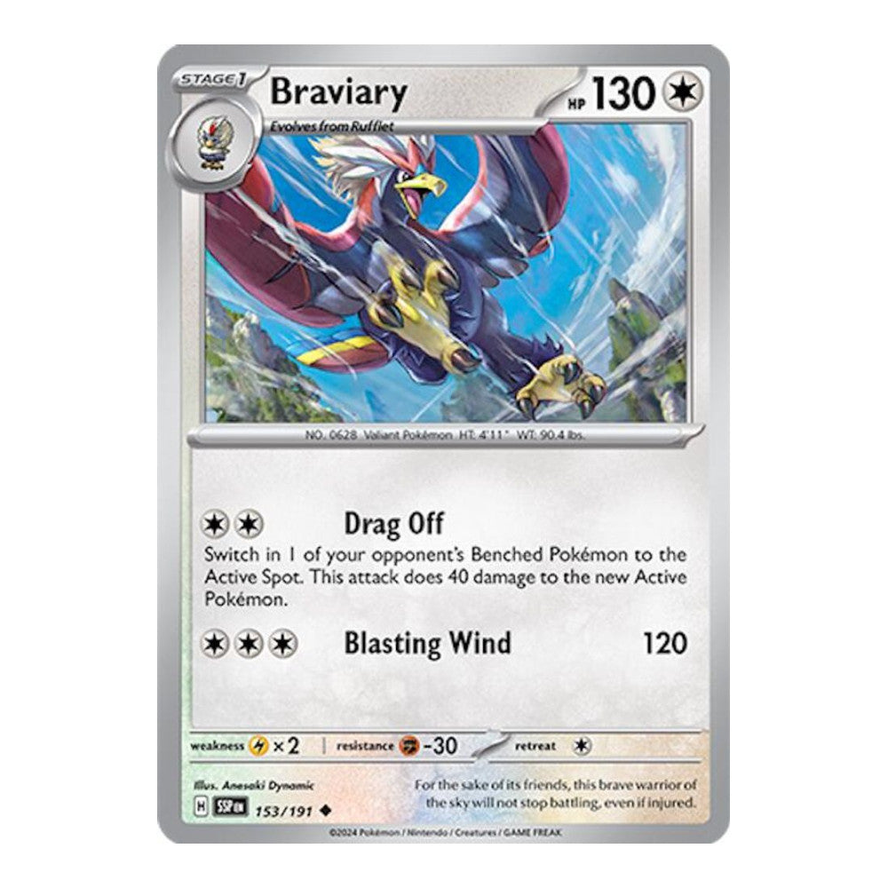 SV08: Surging Sparks (SSP) - Braviary 153 191 (#153/191) (Near Mint)
