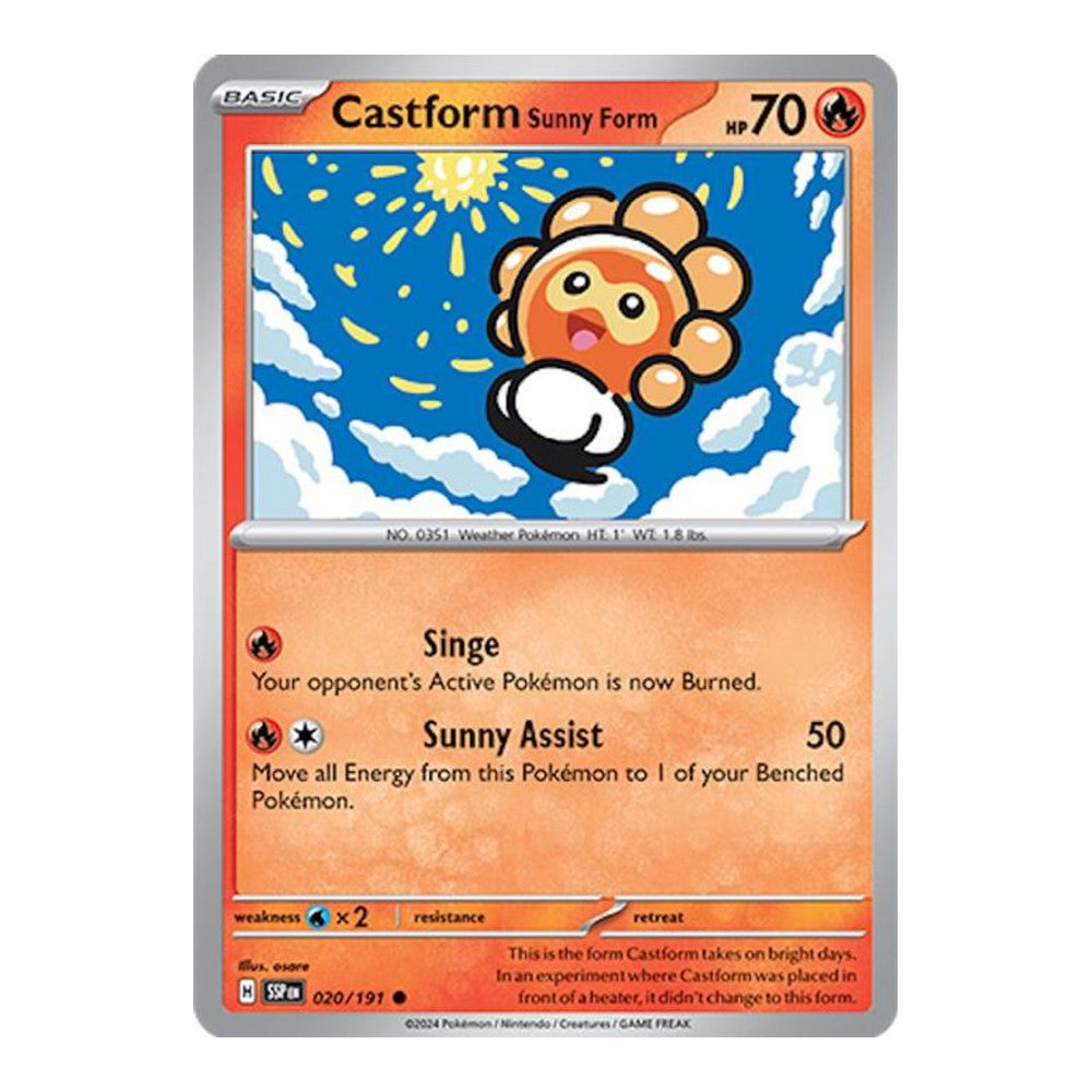 SV08: Surging Sparks (SSP) - Castform Sunny Form - 020/191 (#020/191)