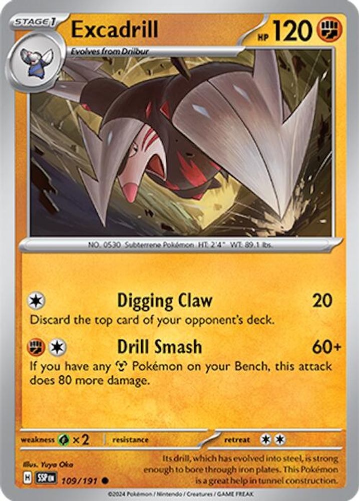 SV08: Surging Sparks (SSP) - Excadrill (#109/191, Common) ()
