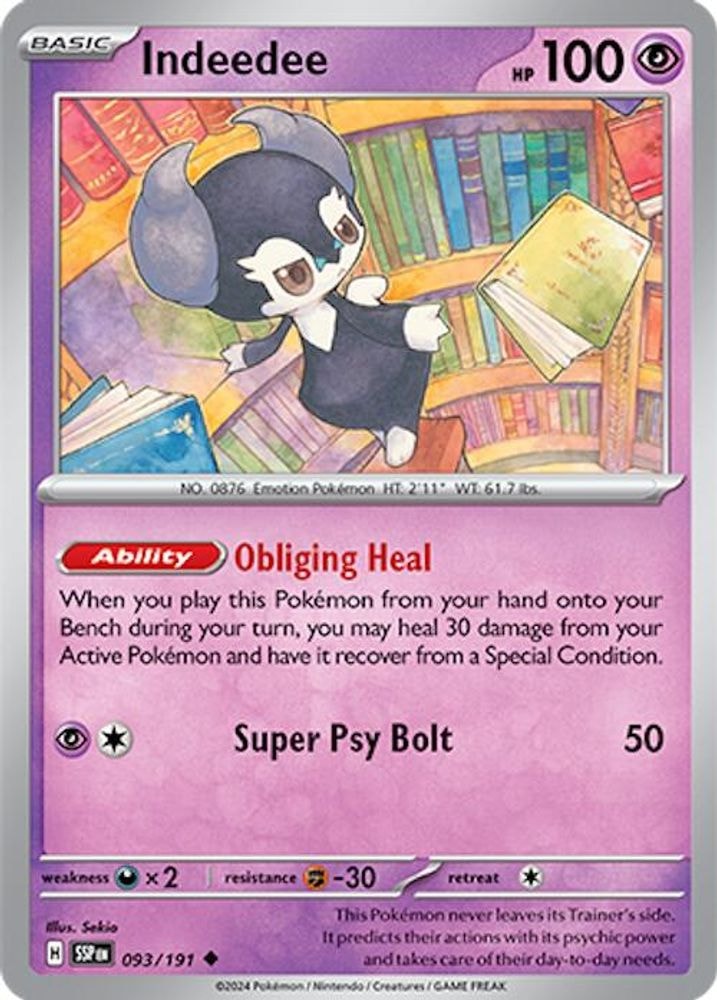 SV08: Surging Sparks (SSP) - Indeedee (#093/191, Uncommon) ()