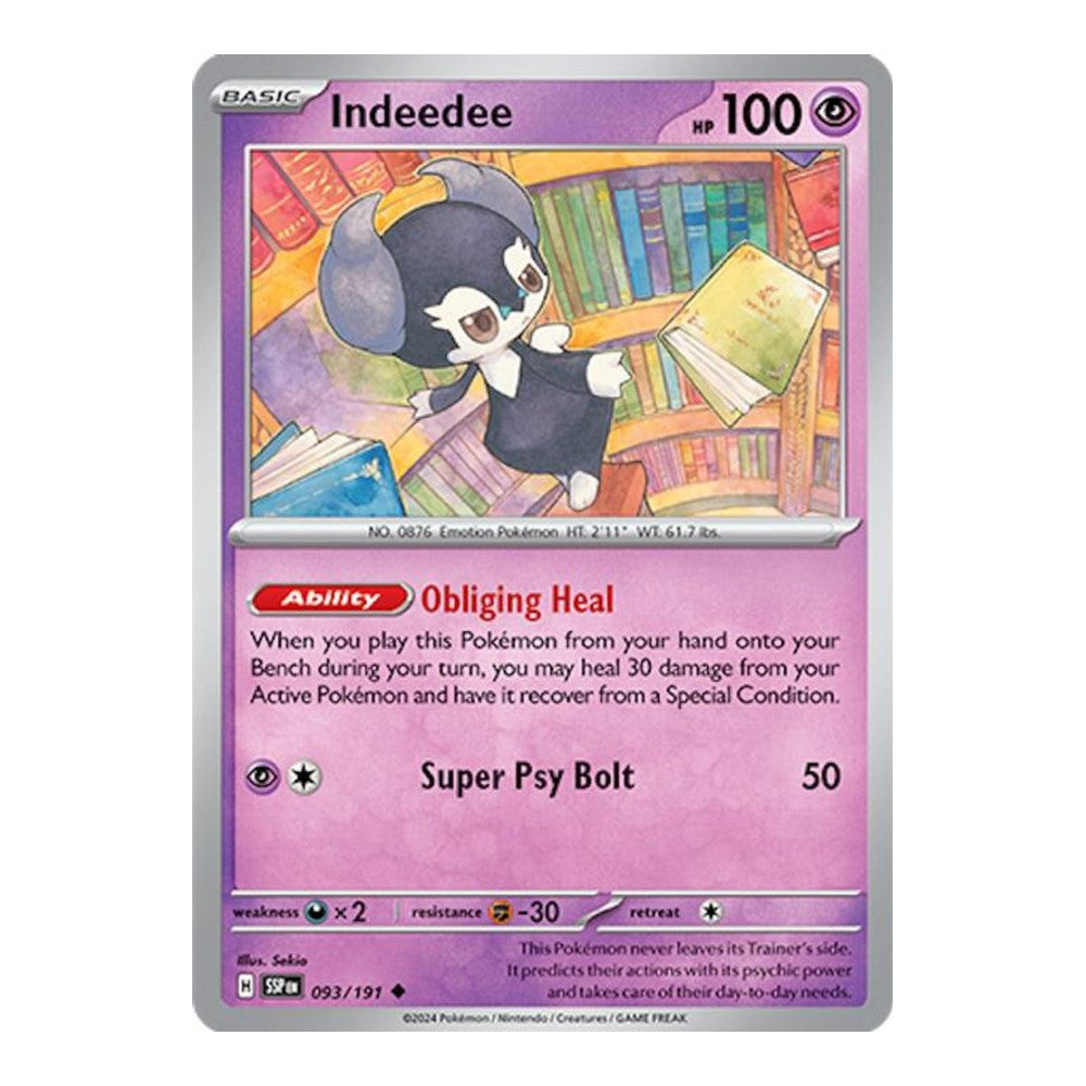 SV08: Surging Sparks (SSP) - Indeedee (#093/191) (Near Mint)