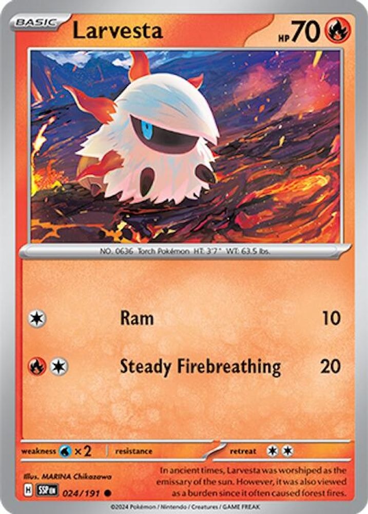 SV08: Surging Sparks (SSP) - Larvesta - 024/191 (#024/191, Common) ()