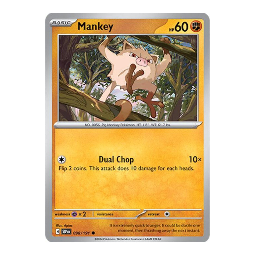 SV08: Surging Sparks (SSP) - Mankey (#098/191) (Near Mint)
