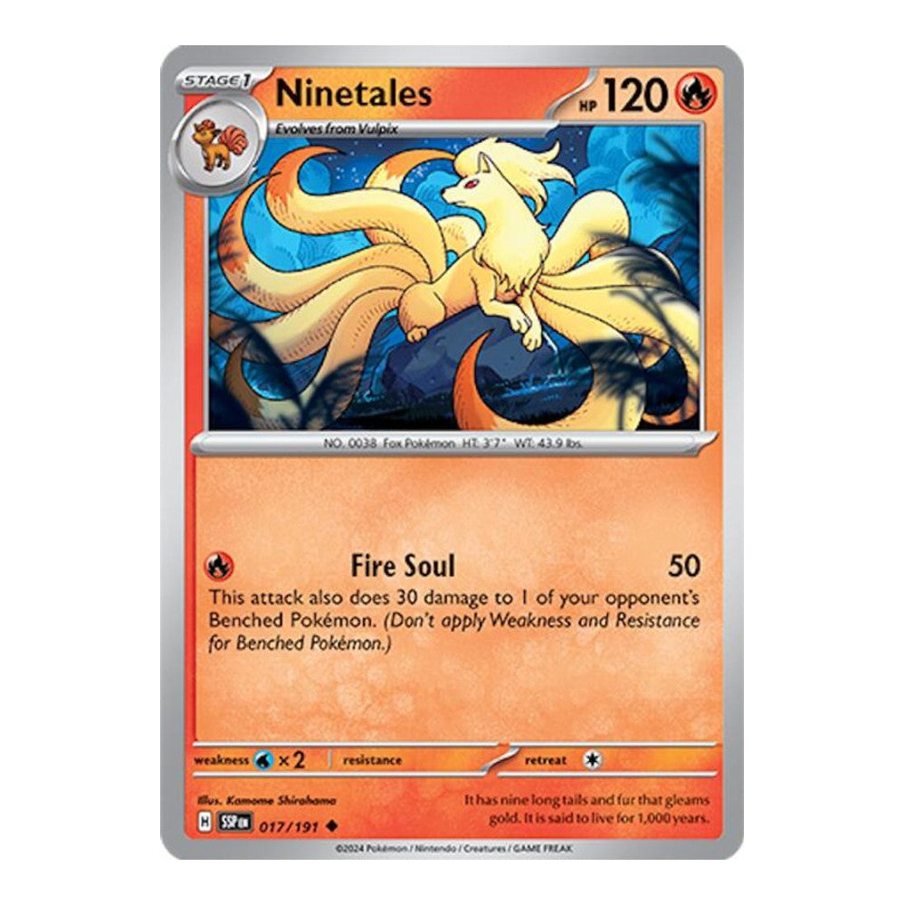 SV08: Surging Sparks (SSP) - Ninetales (#017/191) (Near Mint)