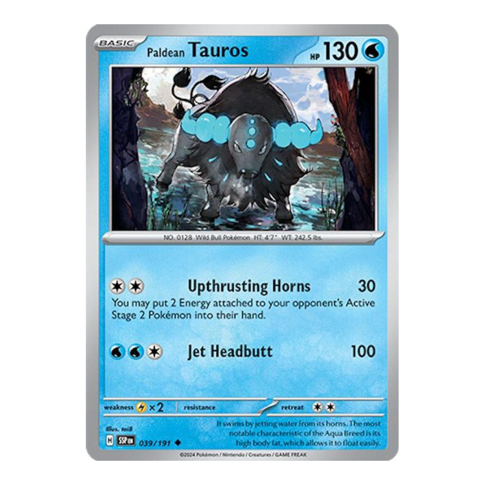 SV08: Surging Sparks (SSP) - Paldean Tauros 039 191 (#039/191) (Near Mint)