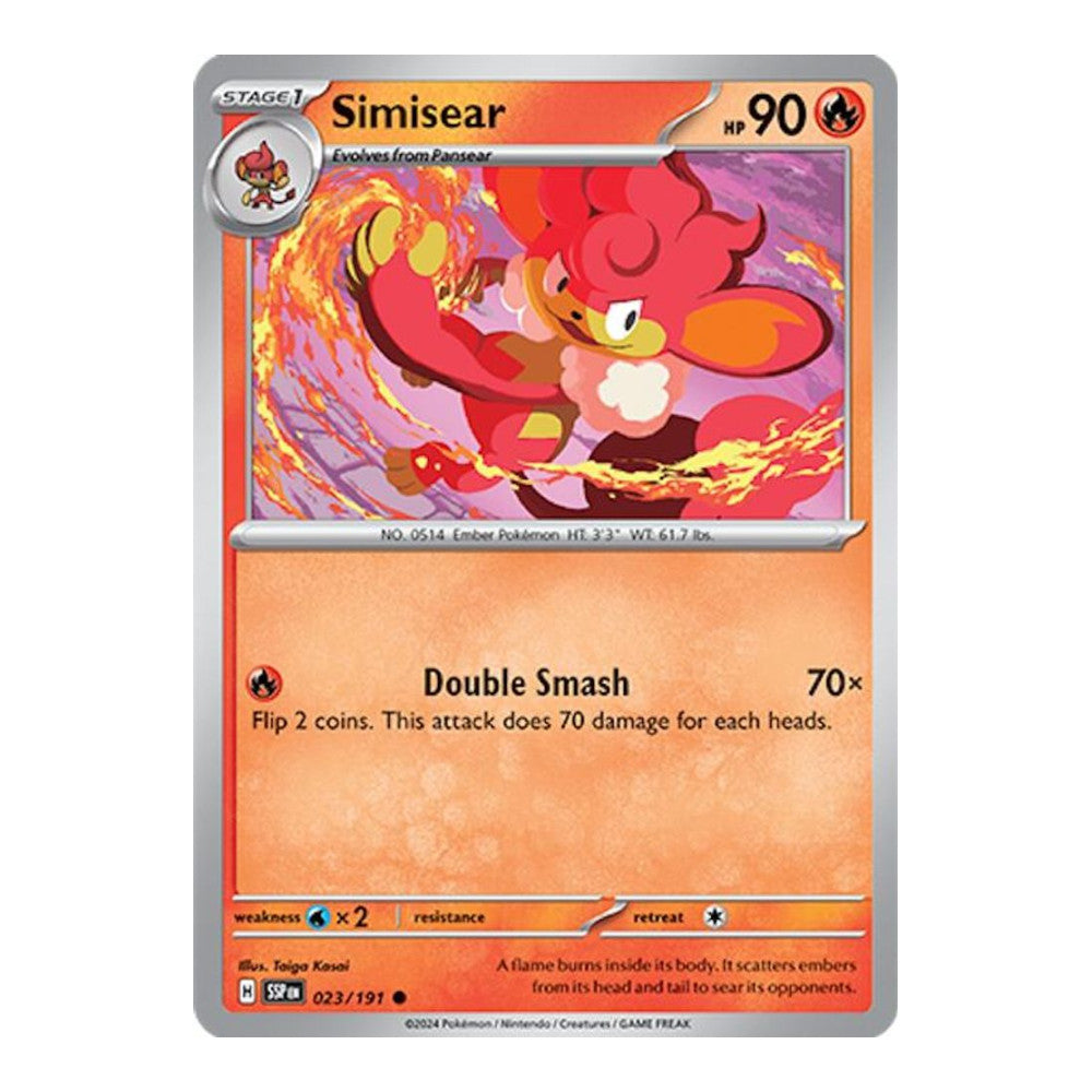 SV08: Surging Sparks (SSP) - Simisear (#023/191) (Near Mint)