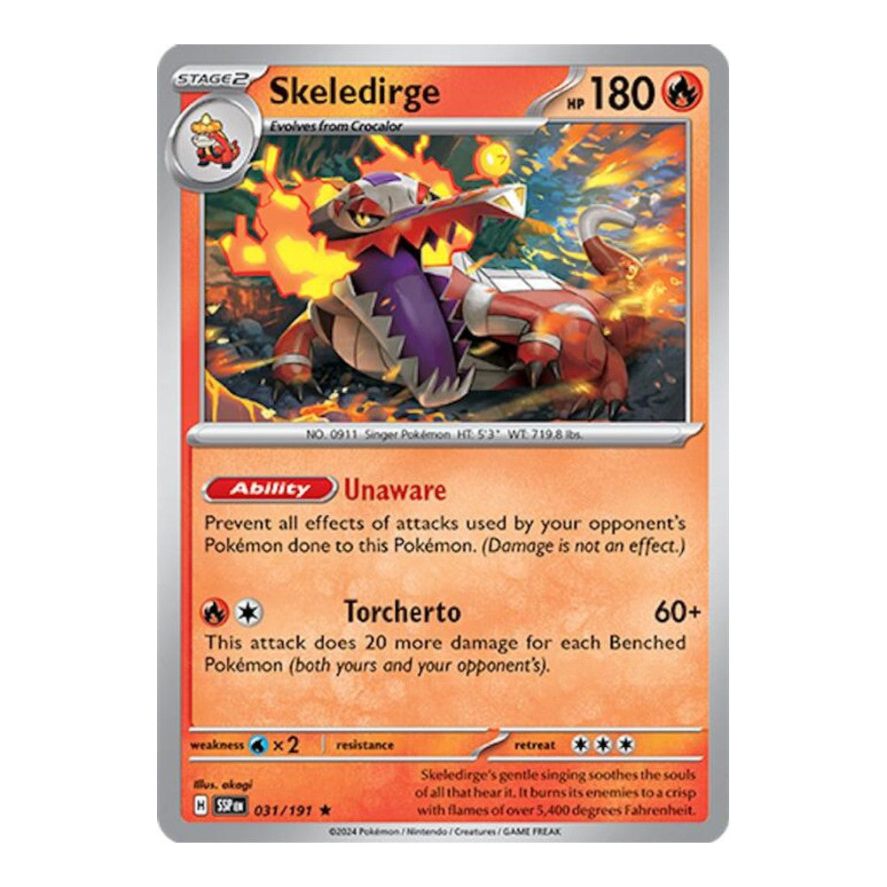 SV08: Surging Sparks (SSP) - Skeledirge (#031/191) (Near Mint)