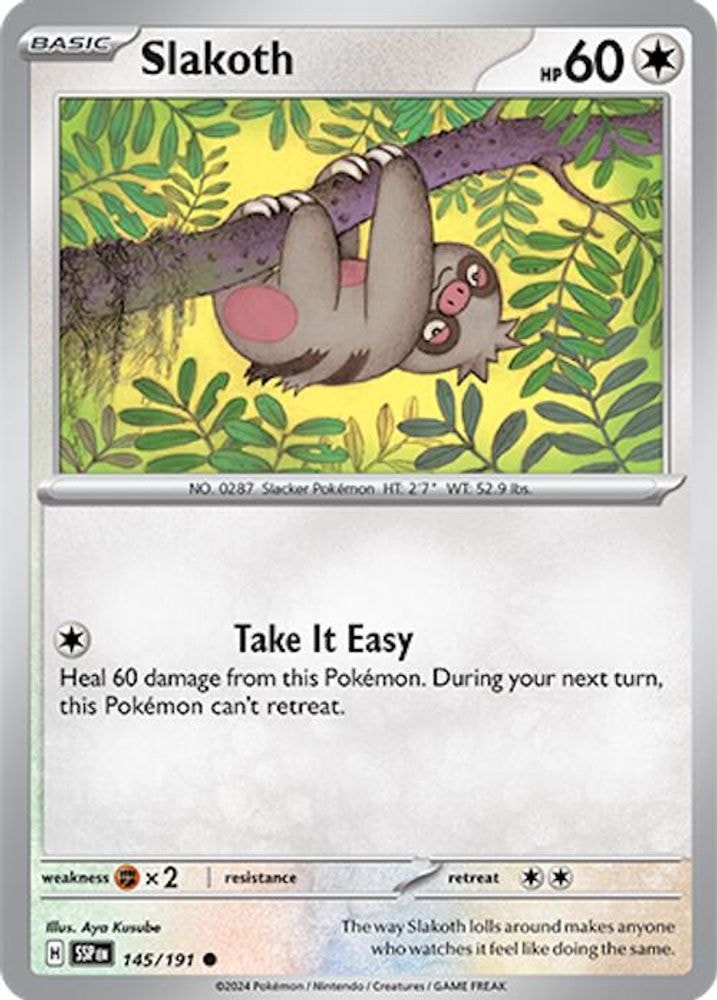 SV08: Surging Sparks (SSP) - Slakoth - 145/191 (#145/191, Common) ()
