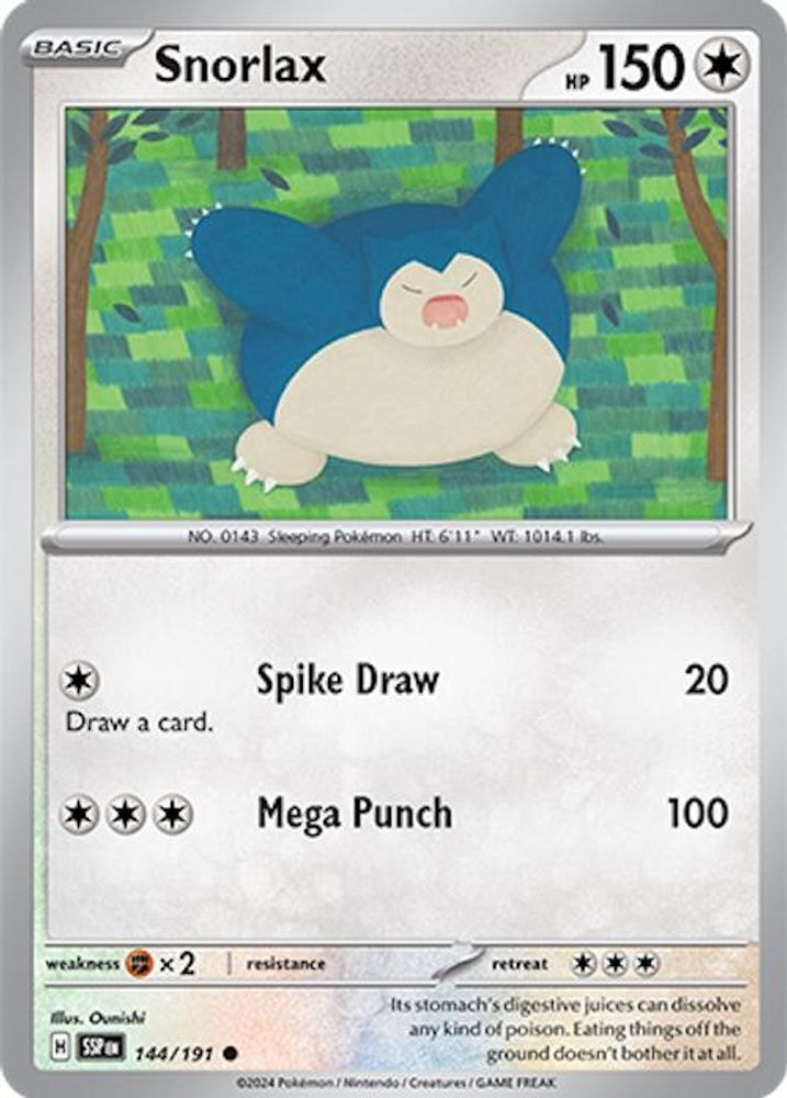 SV08: Surging Sparks (SSP) - Snorlax (#144/191, Common) ()
