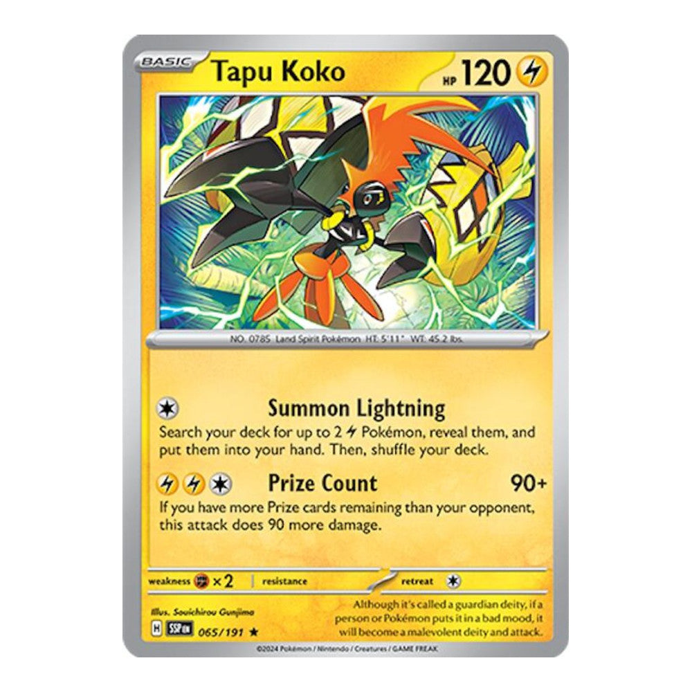 SV08: Surging Sparks (SSP) - Tapu Koko (#065/191) (Near Mint)