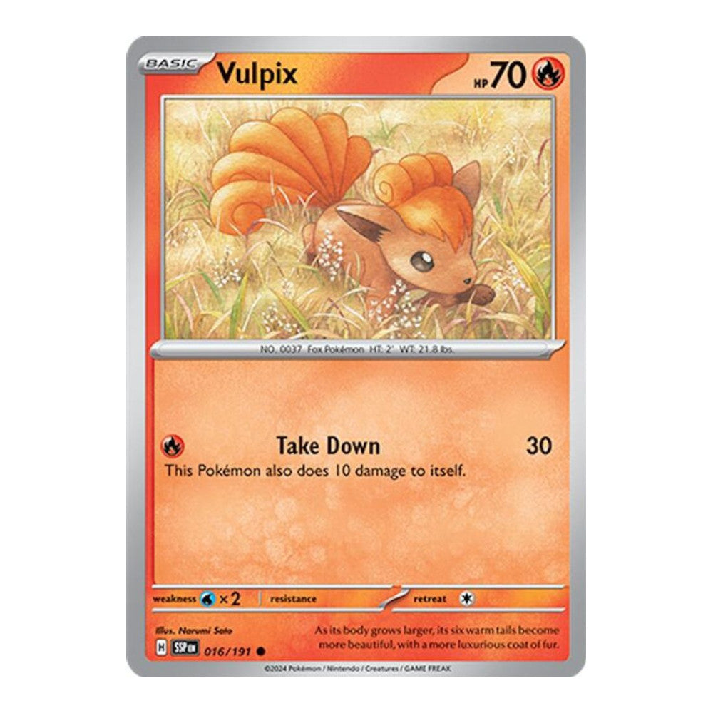 SV08: Surging Sparks (SSP) - Vulpix (#016/191) (Near Mint)