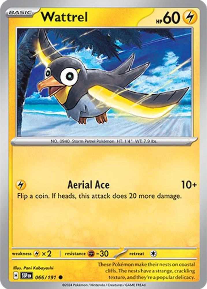 SV08: Surging Sparks (SSP) - Wattrel (#066/191, Common) ()