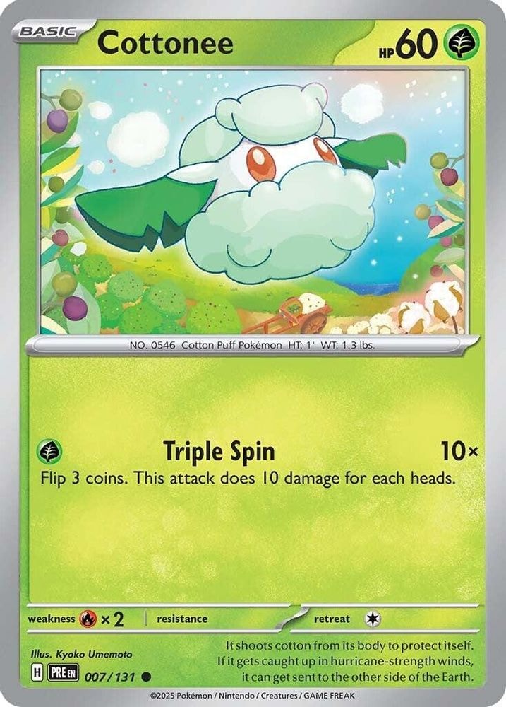 SV: Prismatic Evolutions (PRE) - Cottonee (#007/131, Common) ()