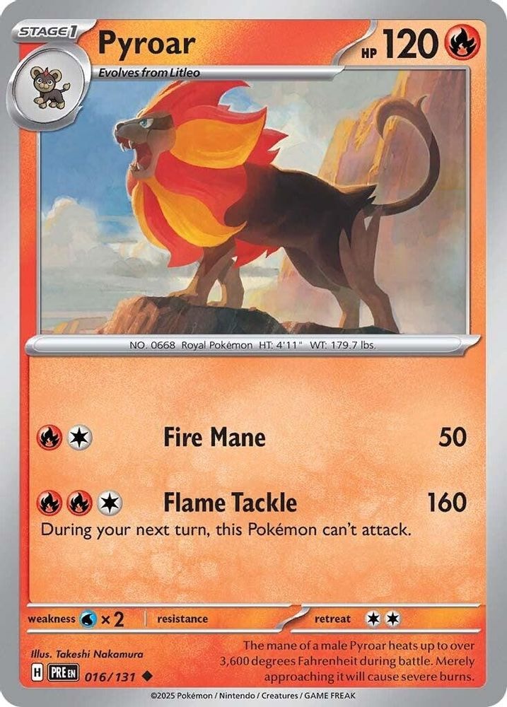 SV: Prismatic Evolutions (PRE) - Pyroar (#016/131, Uncommon) ()