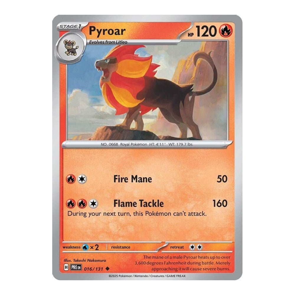 SV: Prismatic Evolutions (PRE) - Pyroar (#016/131) (Near Mint)
