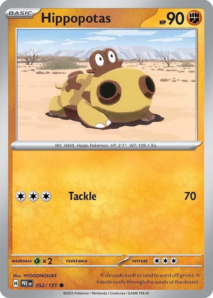 SV: Prismatic Evolutions (PRE) - Hippopotas (#052/131, Common) ()