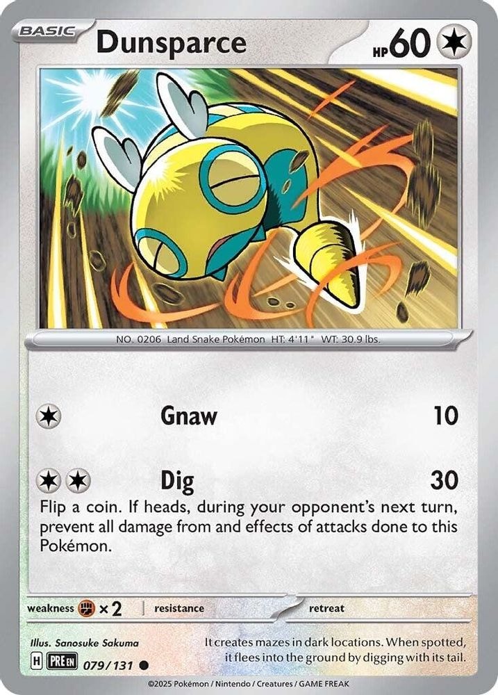 SV: Prismatic Evolutions (PRE) - Dunsparce (#079/131, Common) ()