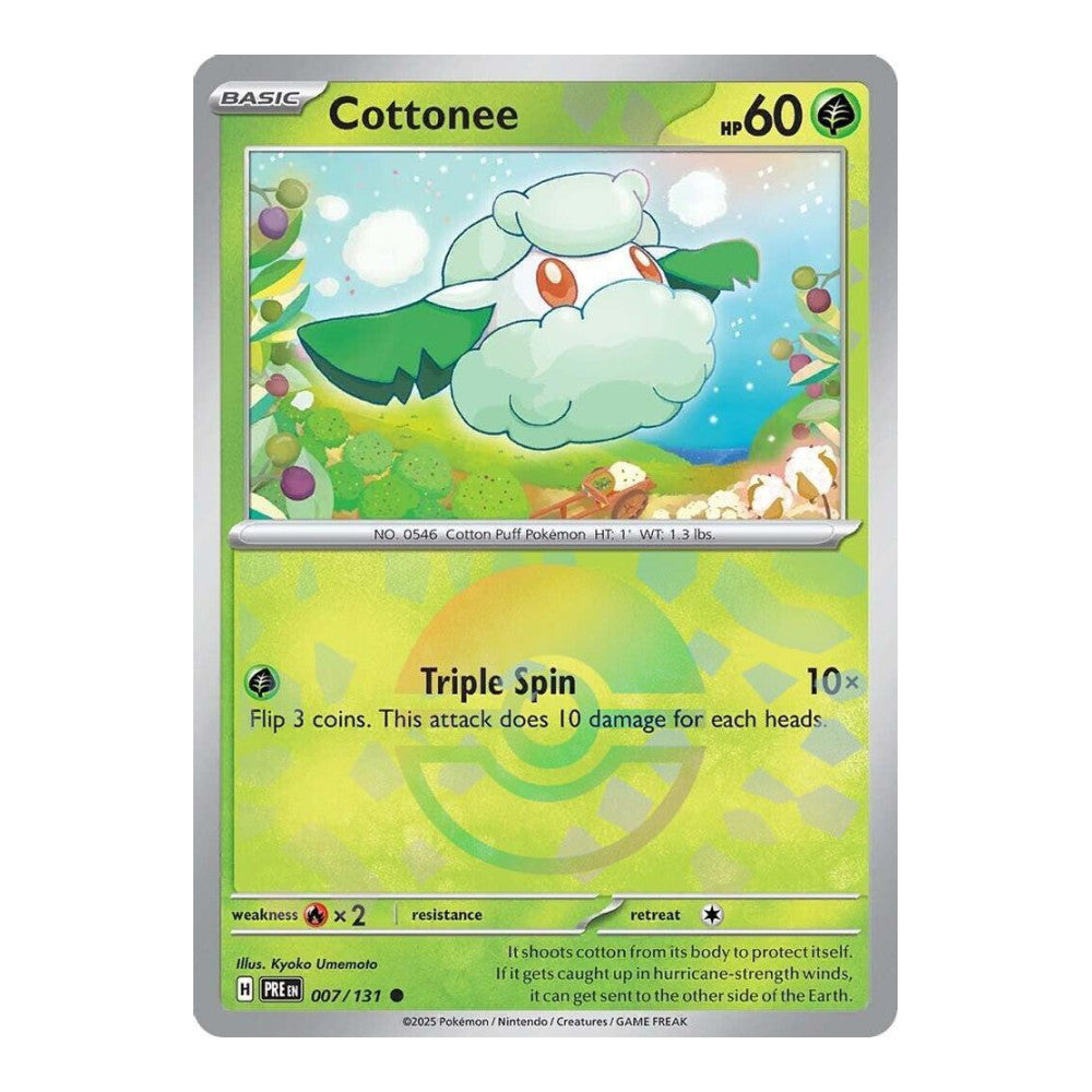 SV: Prismatic Evolutions (PRE) - Cottonee (Poke Ball Pattern) (#007/131) (Near Mint)