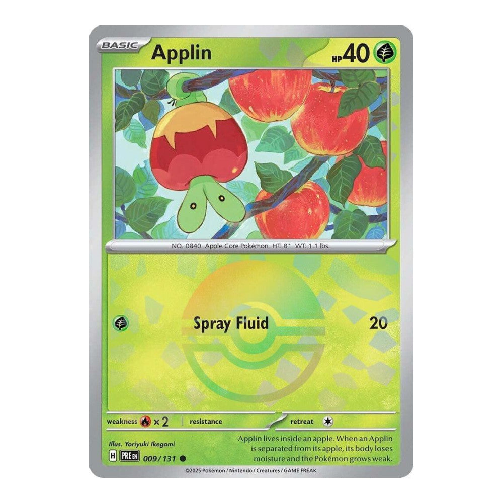 SV: Prismatic Evolutions (PRE) - Applin Poke Ball Pattern (#009/131) (Near Mint)