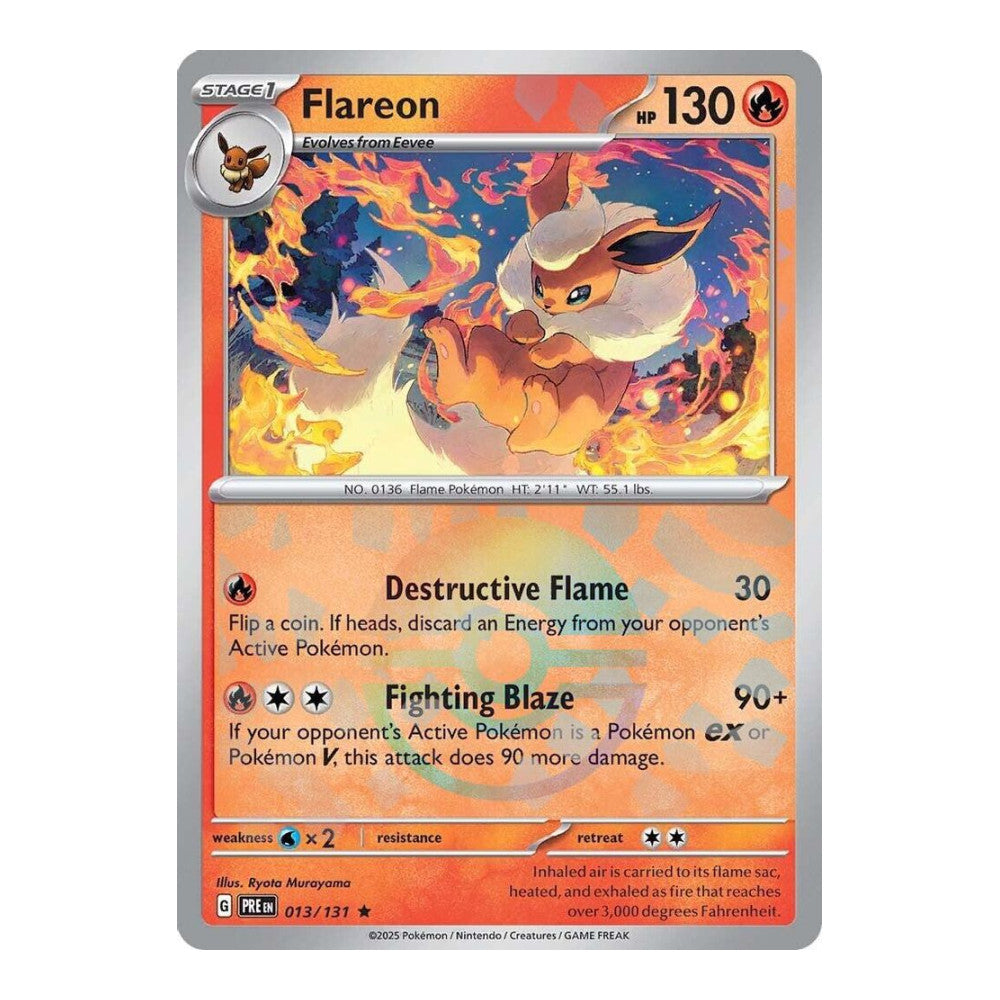 SV: Prismatic Evolutions (PRE) - Flareon (Poke Ball Pattern) (#013/131) (Near Mint)