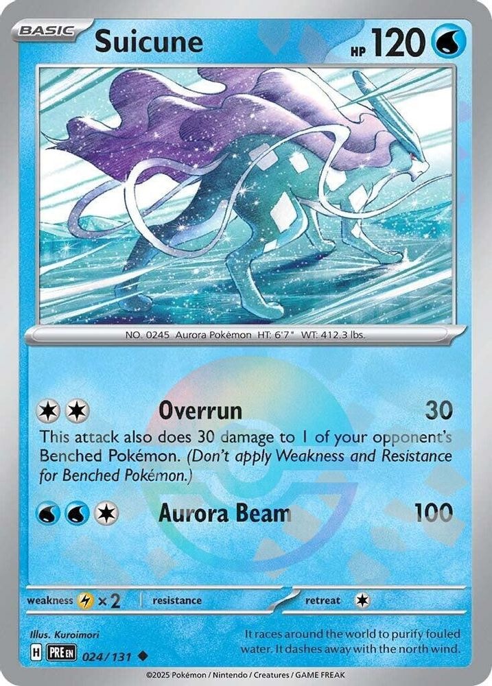 SV: Prismatic Evolutions (PRE) - Suicune (Poke Ball Pattern) (#024/131, Uncommon)
