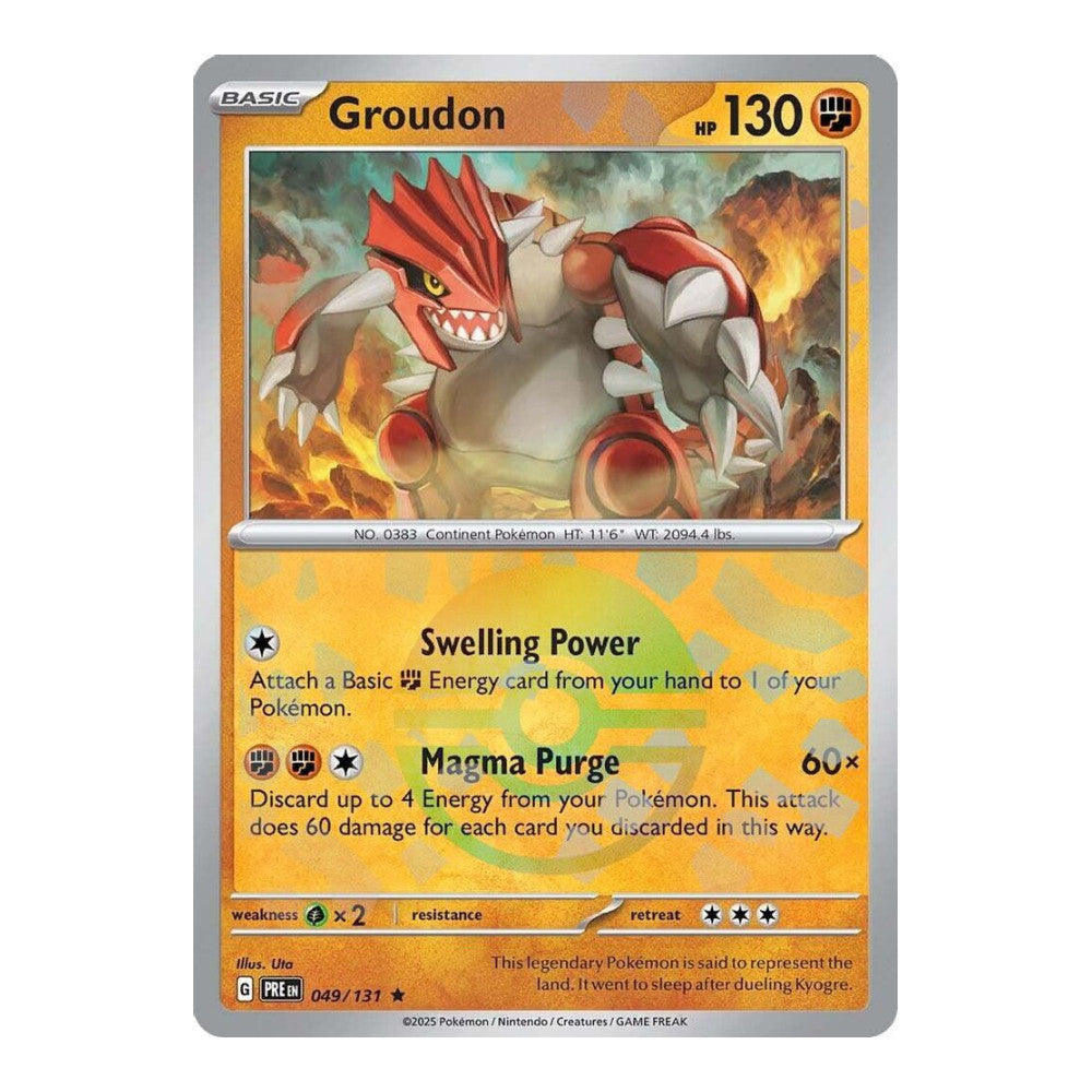 SV: Prismatic Evolutions (PRE) - Groudon (Poke Ball Pattern) (#049/131) (Near Mint)