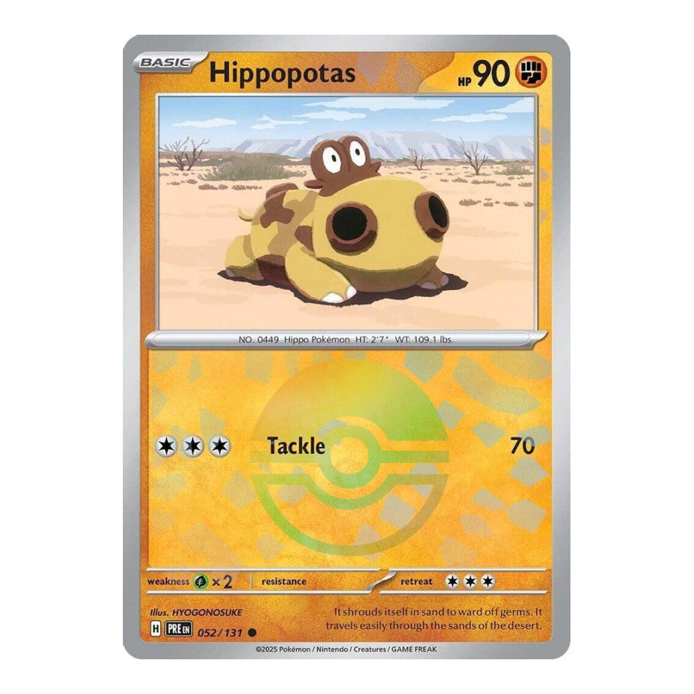 SV: Prismatic Evolutions (PRE) - Hippopotas (Poke Ball Pattern) (#052/131) (Near Mint)