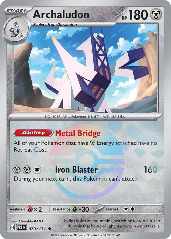 SV: Prismatic Evolutions (PRE) - Archaludon (Poke Ball Pattern) (#070/131, Rare)