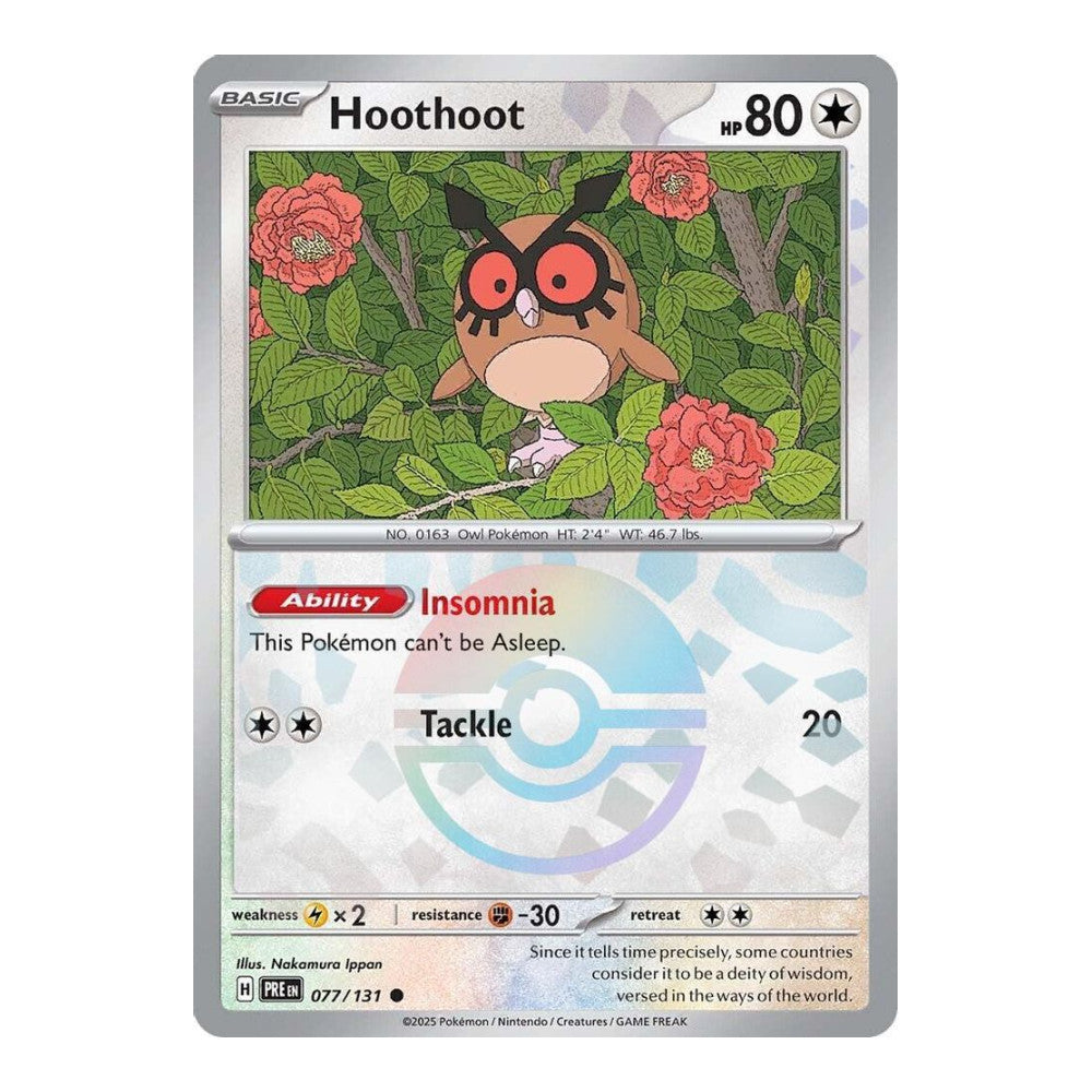 SV: Prismatic Evolutions (PRE) - Hoothoot (Poke Ball Pattern) (#077/131) (Near Mint)