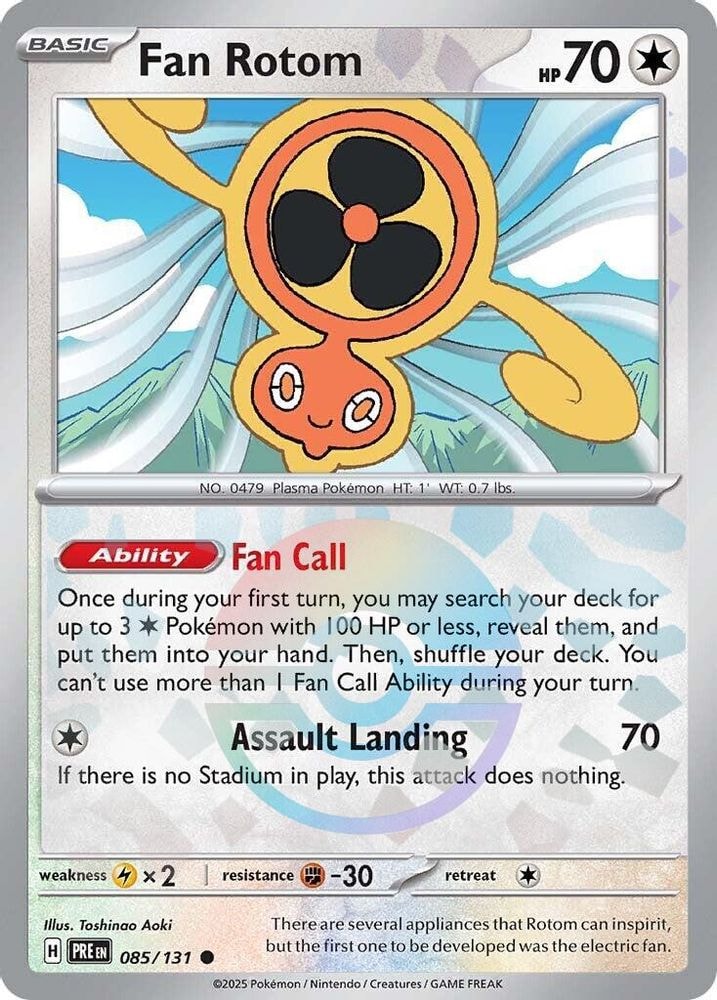 SV: Prismatic Evolutions (PRE) - Fan Rotom (Poke Ball Pattern) (#085/131, Common)