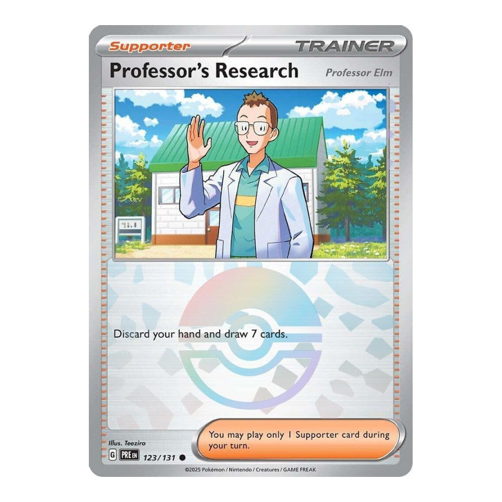 SV: Prismatic Evolutions (PRE) - Professors Research Professor Elm Poke Ball Pattern (#123/131) (Near Mint)