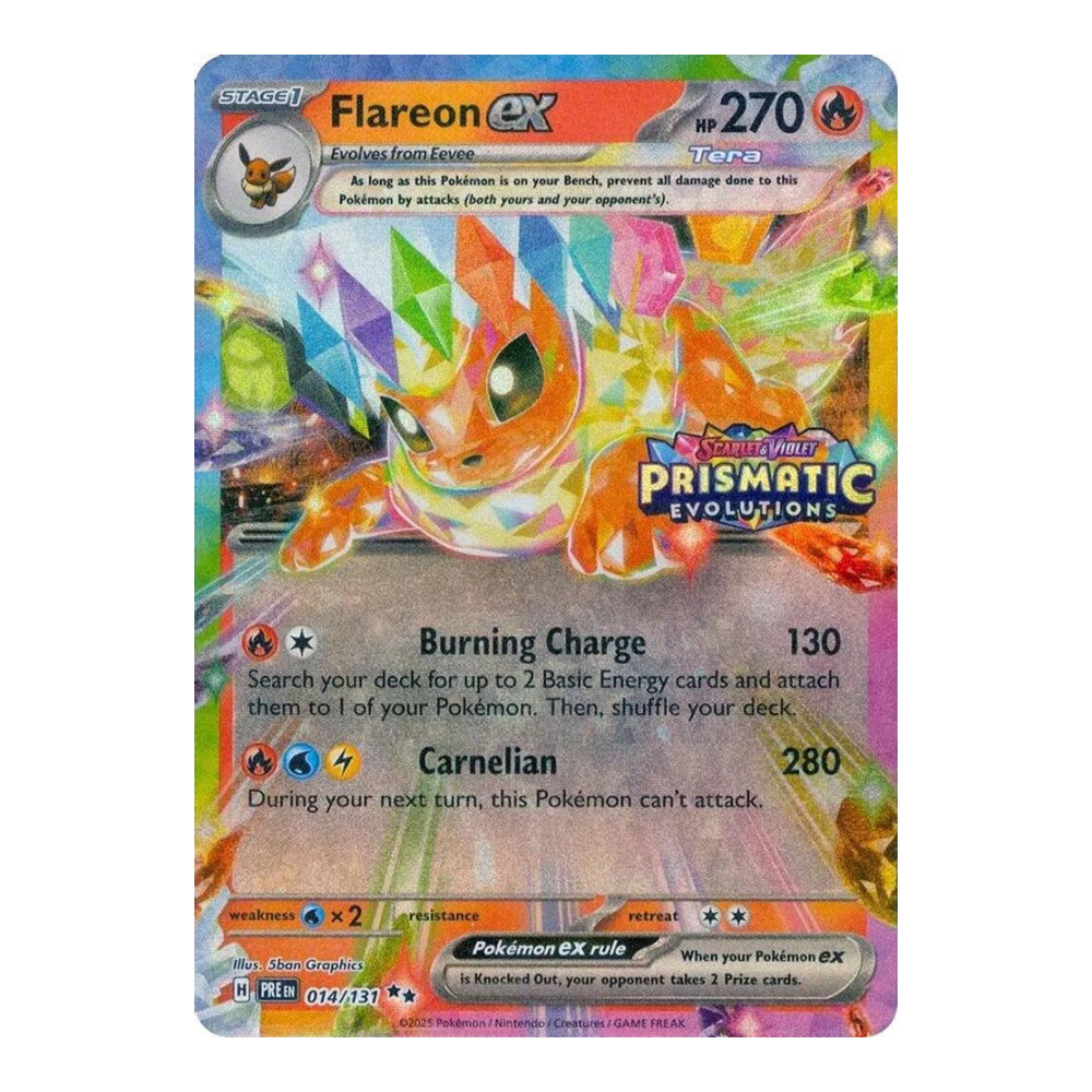 Miscellaneous Cards & Products (MCAP) - Flareon ex - 014/131 (Prismatic Evolutions Stamp) (#014/131) (Near Mint)