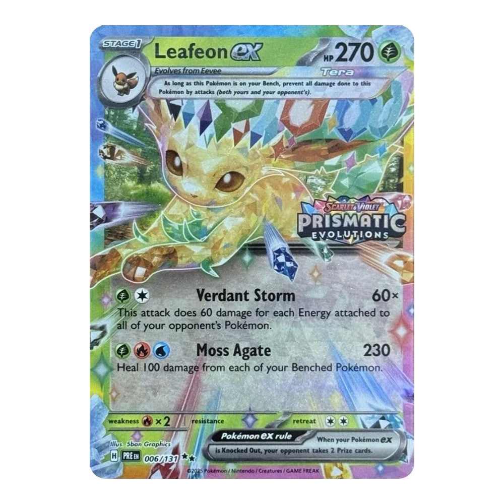 Miscellaneous Cards & Products (MCAP) - Leafeon ex - 006/131 (Prismatic Evolutions Stamp) (#006/131) (Near Mint)