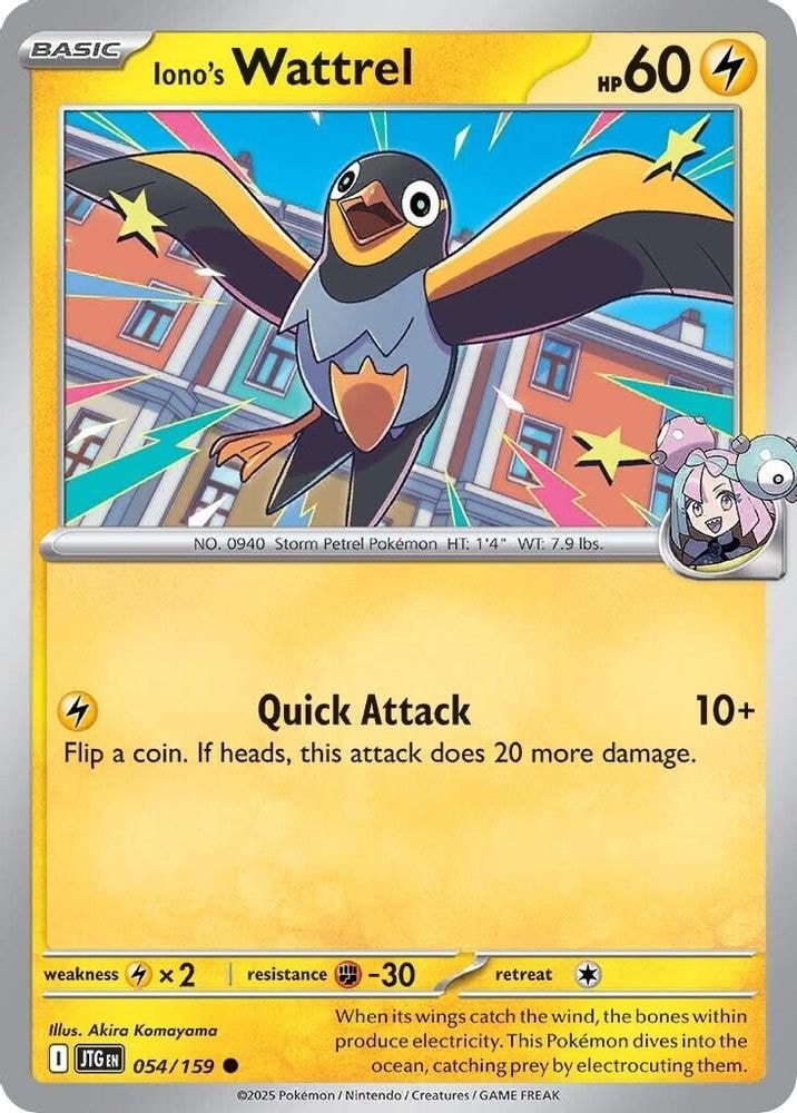 SV09: Journey Together (JTG) - Iono's Wattrel (#054/159, Common) ()