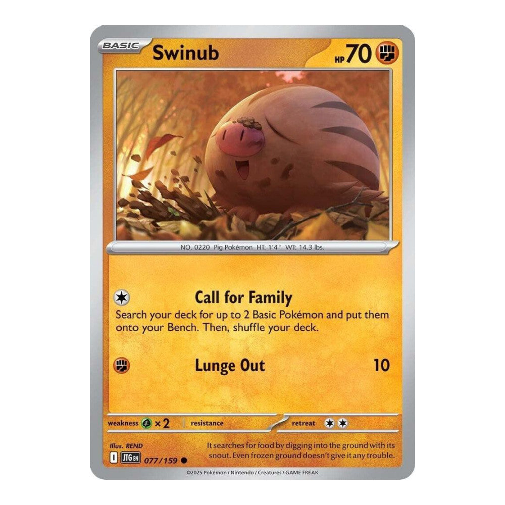 SV09: Journey Together (JTG) - Swinub 077 159 (#077/159) (Near Mint)
