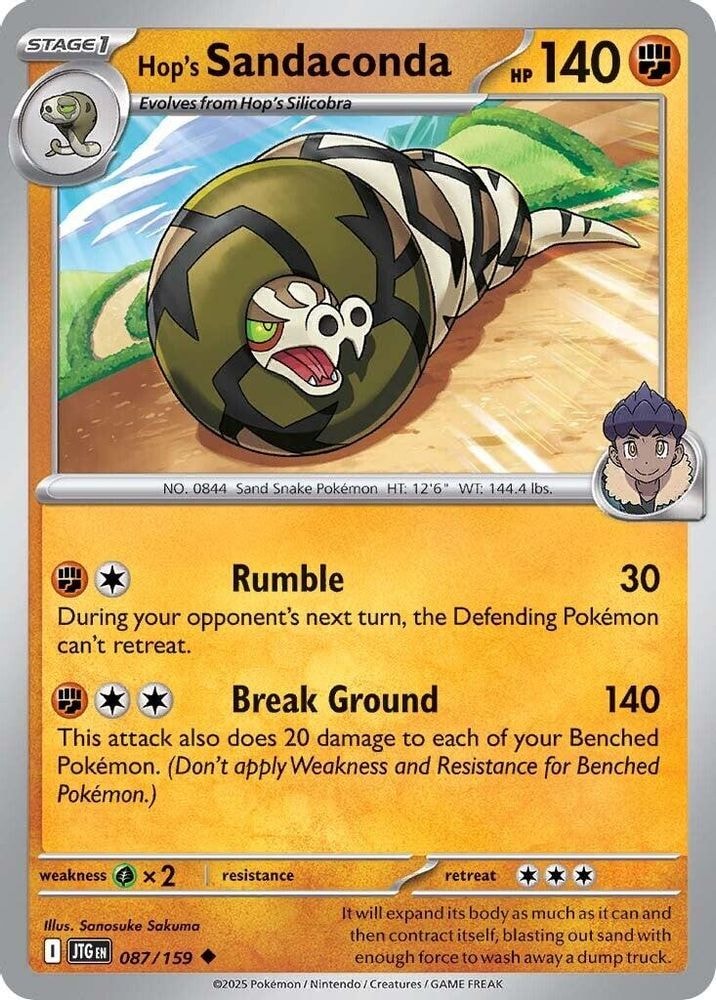 SV09: Journey Together (JTG) - Hop's Sandaconda (#087/159, Uncommon) ()
