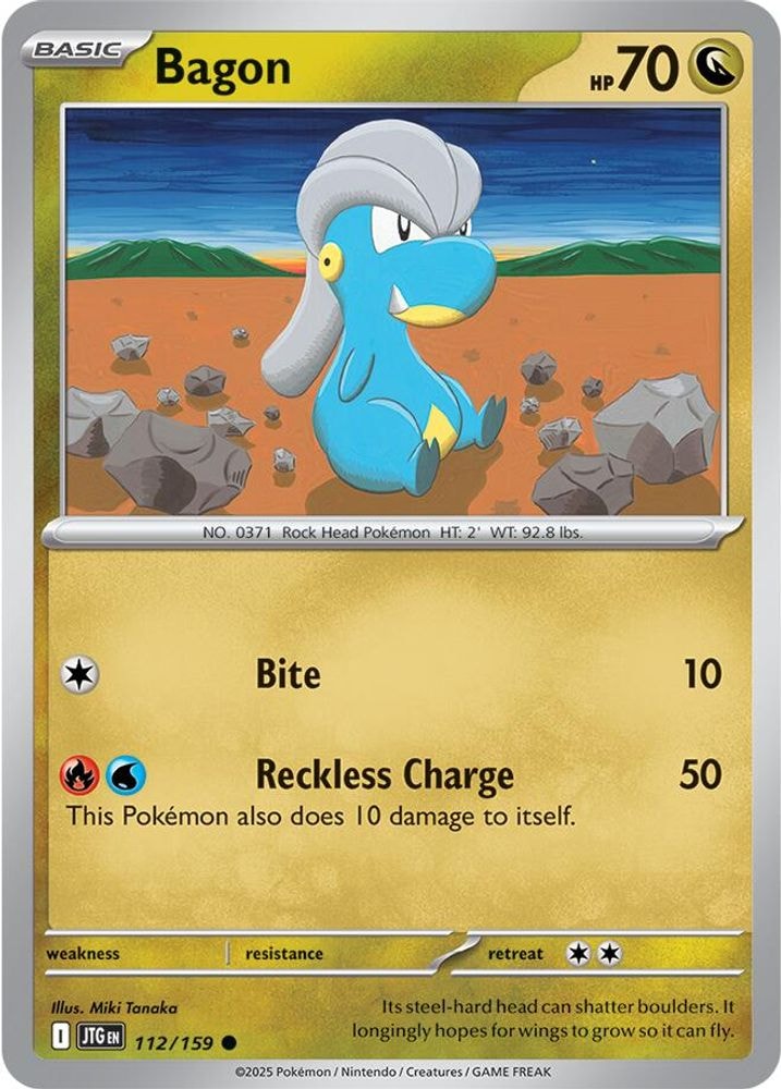 2025 Pokemon: SV09: Journey Together (JTG) - Bagon (#112/159, Common)