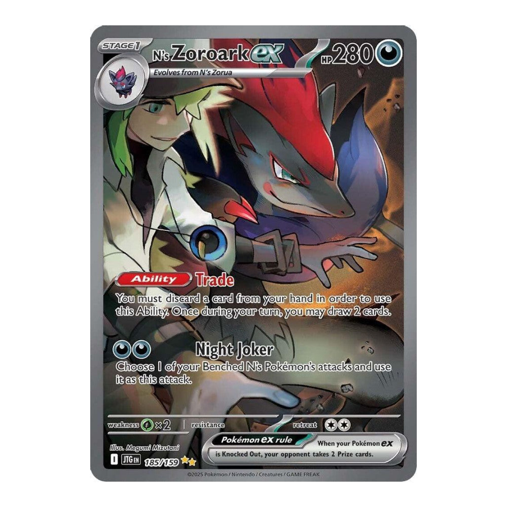 SV09: Journey Together (JTG) - Ns Zoroark ex 185 159 (#185/159) (Near Mint)