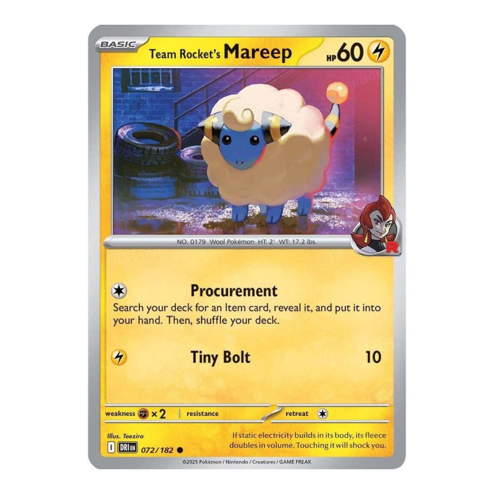 SV10: Destined Rivals (DRI) - Team Rockets Mareep (#072/182) (Near Mint)