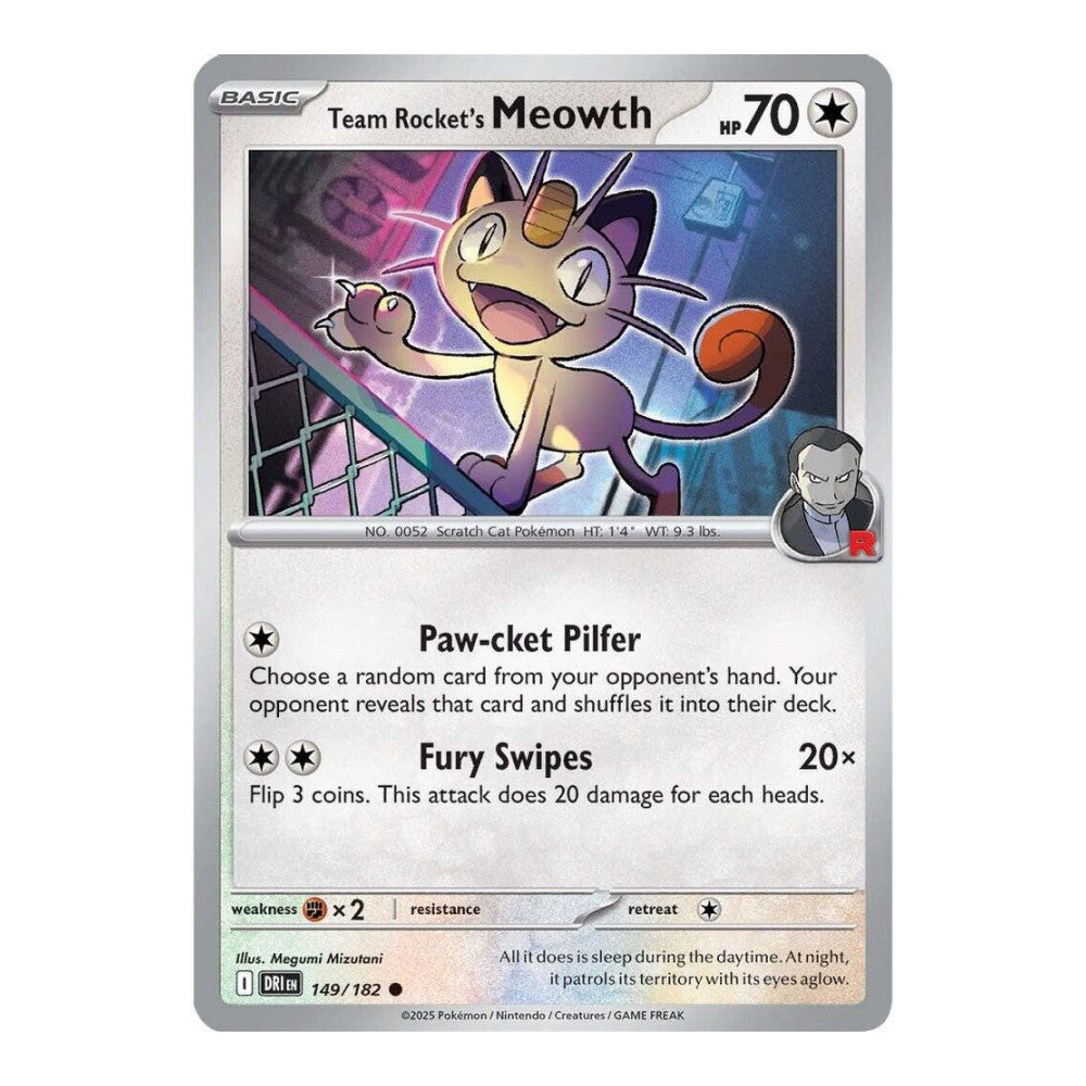 SV10: Destined Rivals (DRI) - Team Rockets Meowth (#149/182) (Near Mint)