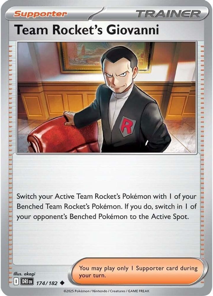 SV10: Destined Rivals (DRI) - Team Rocket's Giovanni (#174/182, Uncommon) ()