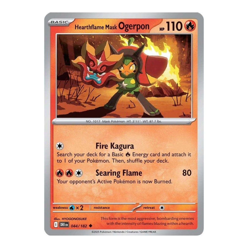 SV10: Destined Rivals (DRI) - Hearthflame Mask Ogerpon (#044/182) (Near Mint)