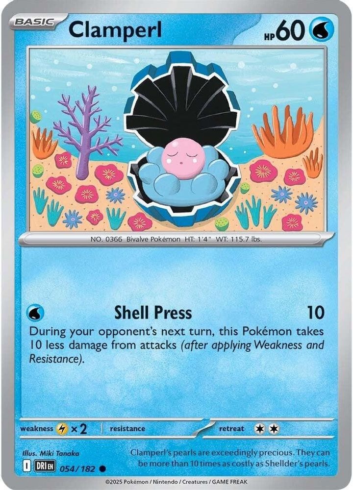 SV10: Destined Rivals (DRI) - Clamperl - 054/182 (#054/182, Common) ()