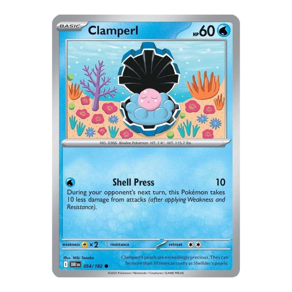SV10: Destined Rivals (DRI) - Clamperl 054 182 (#054/182) (Near Mint)