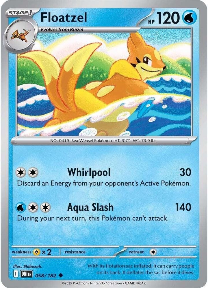 SV10: Destined Rivals (DRI) - Floatzel (#058/182, Uncommon) ()