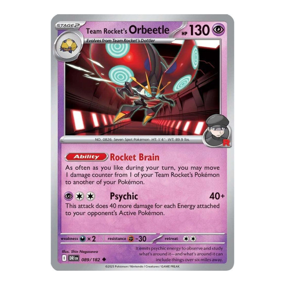 SV10: Destined Rivals (DRI) - Team Rockets Orbeetle 089 182 (#089/182) (Near Mint)