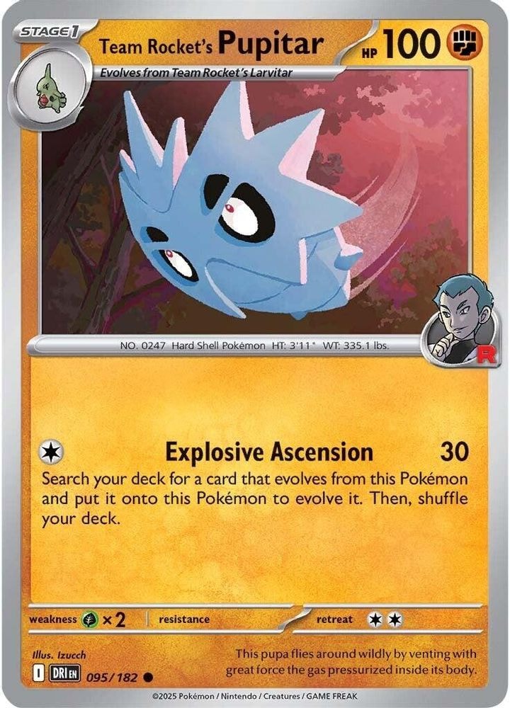 SV10: Destined Rivals (DRI) - Team Rocket's Pupitar (#095/182, Common) ()