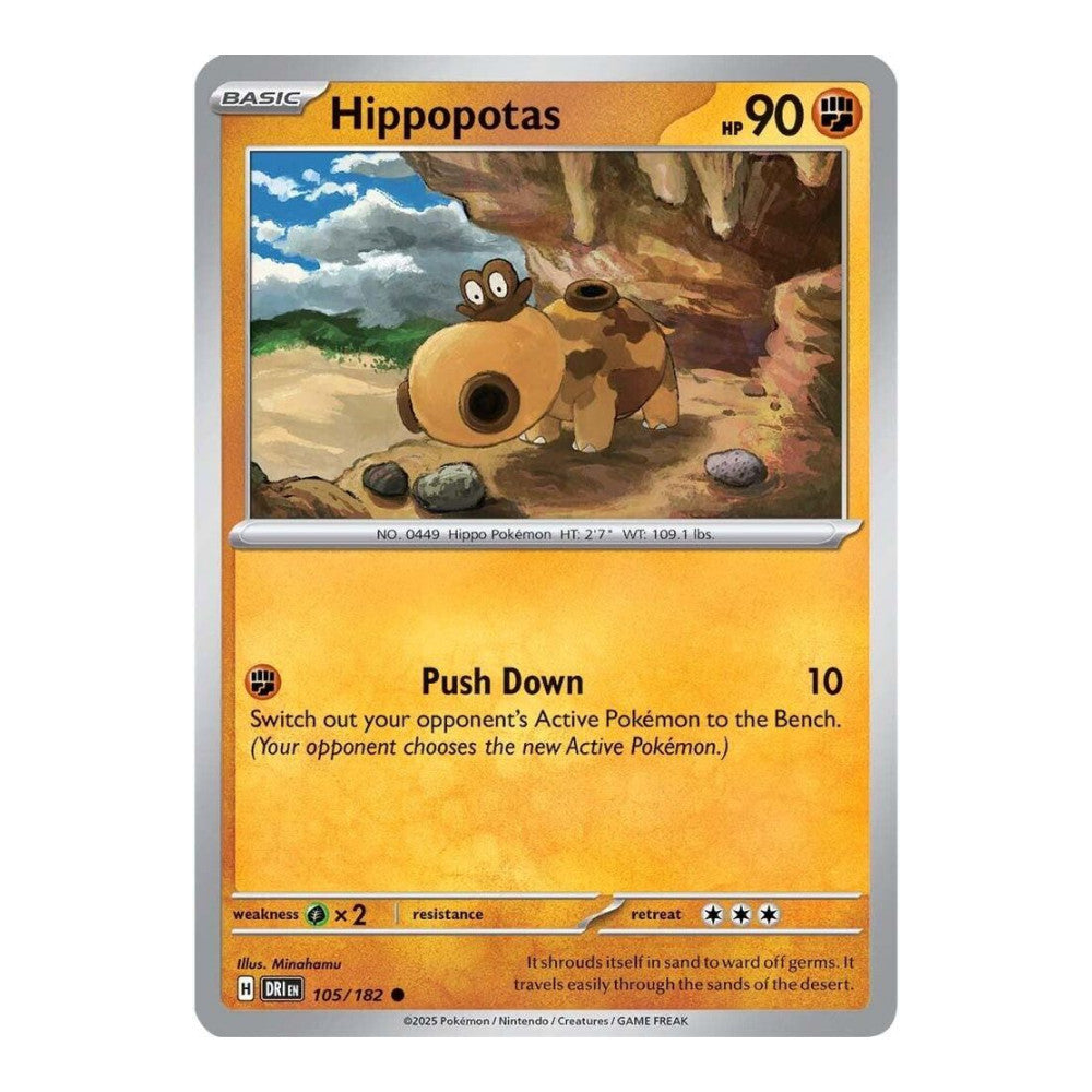 SV10: Destined Rivals (DRI) - Hippopotas (#105/182) (Near Mint)