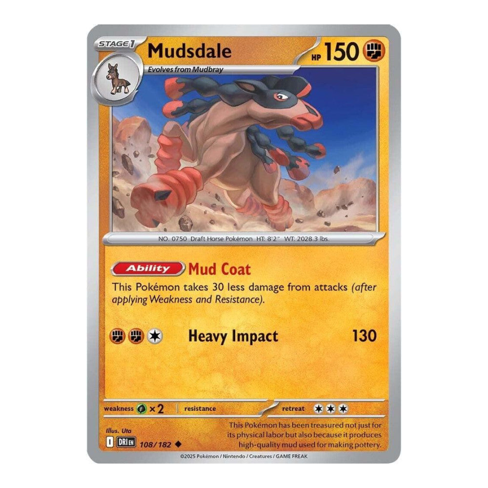 SV10: Destined Rivals (DRI) - Mudsdale (#108/182) (Near Mint)