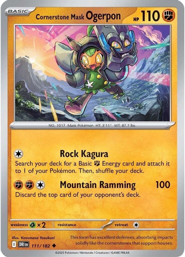 SV10: Destined Rivals (DRI) - Cornerstone Mask Ogerpon (#111/182, Uncommon) ()